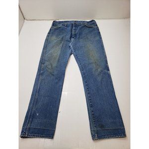 Wrangler 13MWZ Mens Jeans Straight Leg 100% Cotton Distressed Vintage Size 40x32